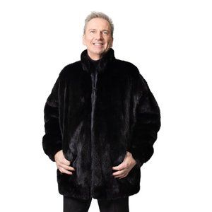 Reversible Mink Fur to Leather Zip Jacket